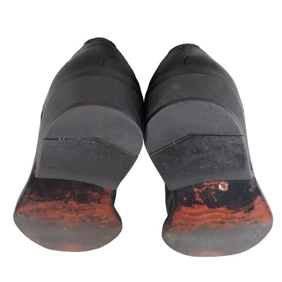 John Fluevog Shoes Mens 7.5 Loafer Slip On Black Leather Diamond Classic Vintage main image 13